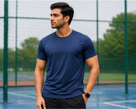 Plain polyester T-shirts for bulk orders and printing in Delhi NCR