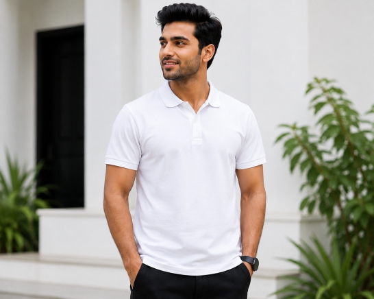 Plain polo collar T-shirts for bulk wholesale supply in Delhi NCR